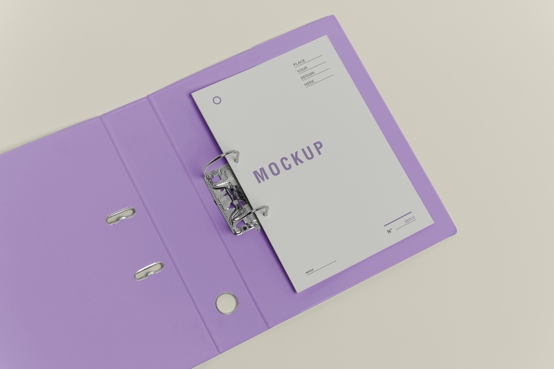 Mockup kẹp tài liệu giấy tờ mẫu số 45 PSD