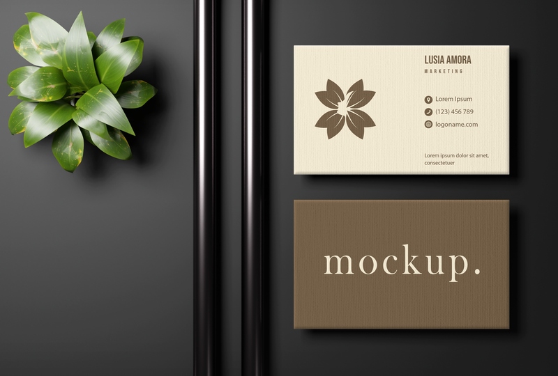 Mockup card visit, danh thiếp, thẻ nhân viên PSD