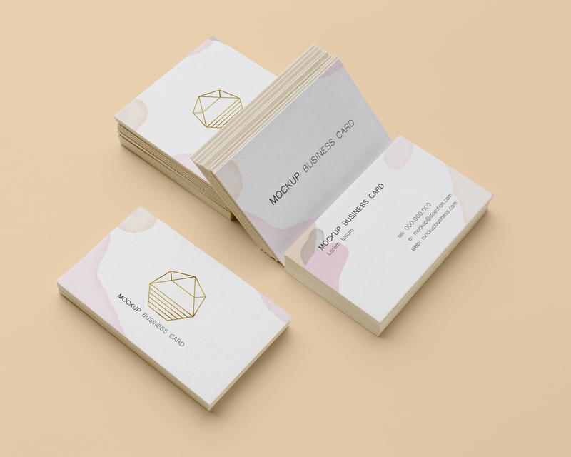 Mockup card visit, danh thiếp, thẻ nhân viên PSD