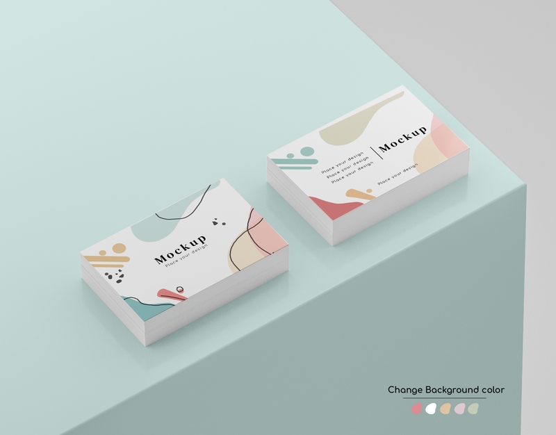 Mockup card visit, danh thiếp, thẻ nhân viên PSD