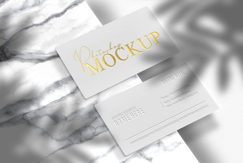 Mockup card visit, danh thiếp, thẻ nhân viên PSD