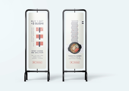 Mockup standee PSD mẫu số 49