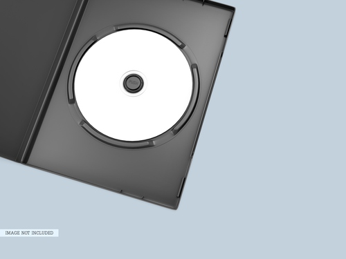 Mockup thiết kế bìa đĩa CD nền xám  PSD