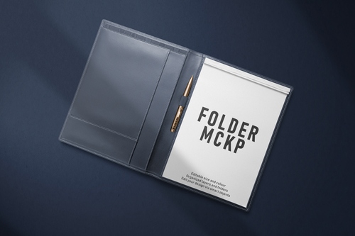 Mockup kẹp tài liệu giấy tờ mẫu số 01 PSD