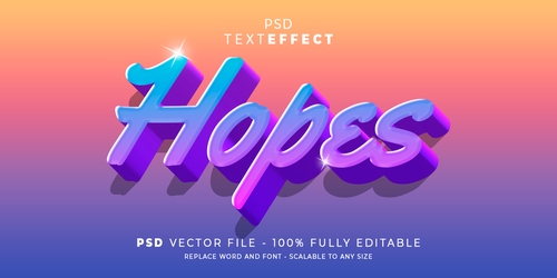 Hiệu ứng chữ 3D PSD cho Photoshop