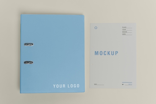 Mockup kẹp tài liệu giấy tờ mẫu số 43 PSD