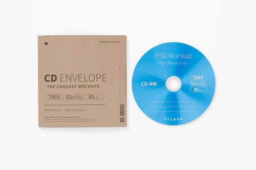 Mockup băng đĩa CD file PSD số 57