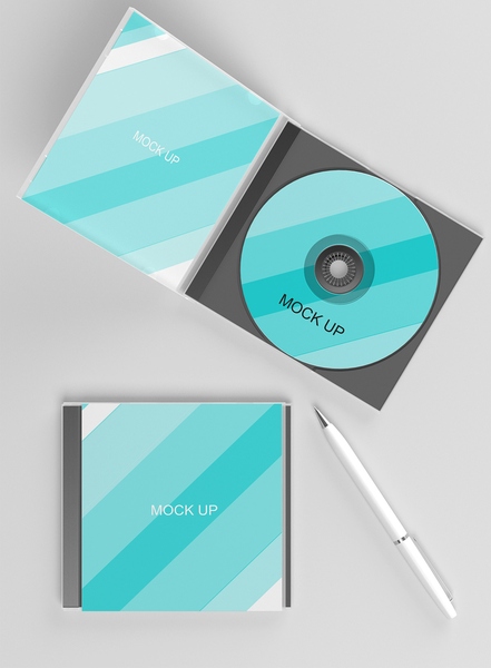 Mockup băng đĩa CD file PSD số 36