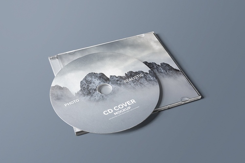 Mockup băng đĩa CD file PSD số 4