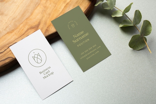 Mockup card visit, danh thiếp, thẻ nhân viên PSD