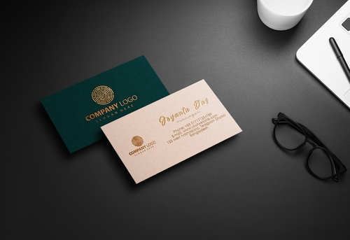 Mockup card visit, danh thiếp, thẻ nhân viên PSD