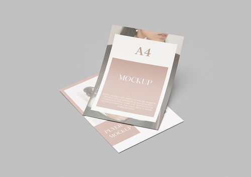 Mockup giấy A4 , tài liệu PSD mẫu 084