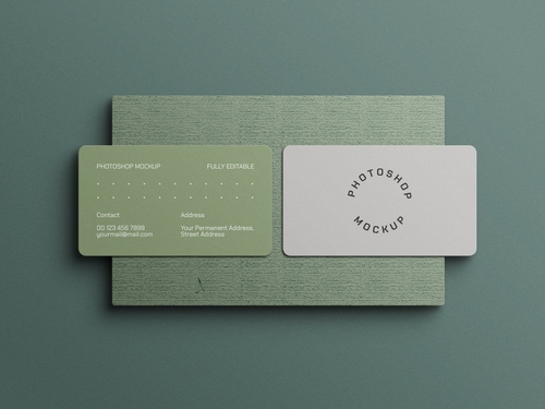 Mockup card visit, danh thiếp, thẻ nhân viên PSD