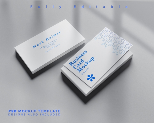 Mockup card visit, danh thiếp, thẻ nhân viên PSD