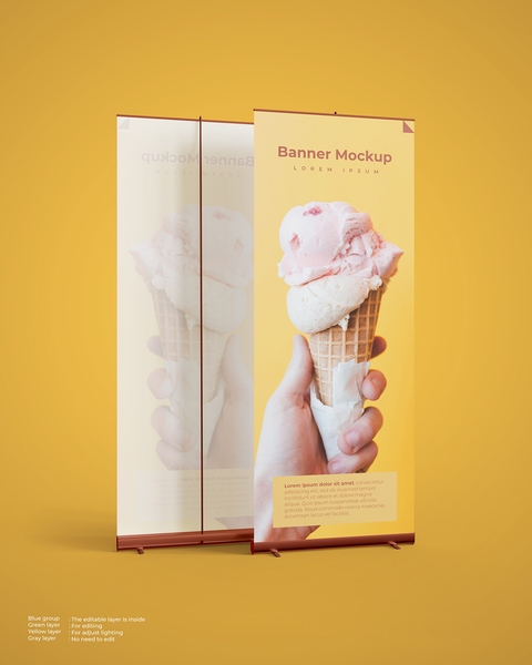 Mockup standee PSD mẫu số 27