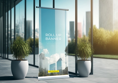 Mockup standee PSD mẫu số 45