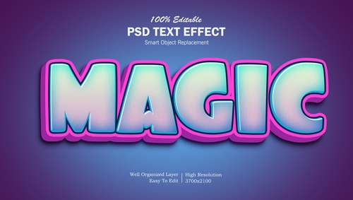 Hiệu ứng chữ 3D PSD cho Photoshop