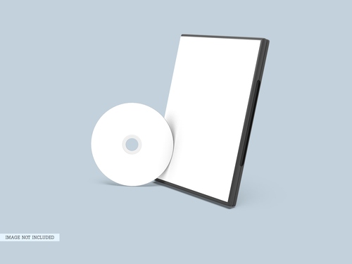 Mockup thiết kế bìa đĩa CD và hộp đựng  PSD