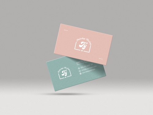 Mockup card visit, danh thiếp, thẻ nhân viên PSD