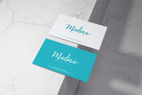 Mockup card visit, danh thiếp, thẻ nhân viên PSD