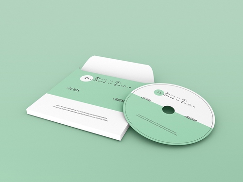 Mockup băng đĩa CD file PSD số 19