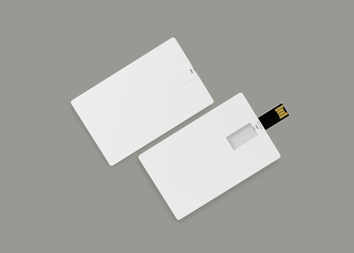 Mockup bộ đôi thẻ nhớ màu đen cad trắng USB PSD