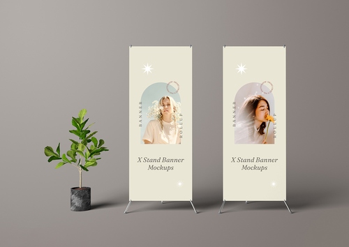 Mockup standee PSD mẫu số 37