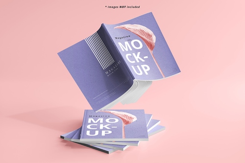 Mockup, phối cảnh catalog PSD khổ a4 nền hồng cực đẹp