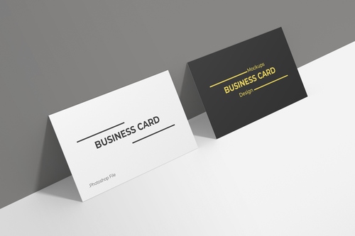 Mockup card visit, danh thiếp, thẻ nhân viên PSD