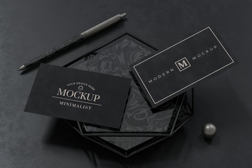 Mockup card visit, danh thiếp, thẻ nhân viên PSD