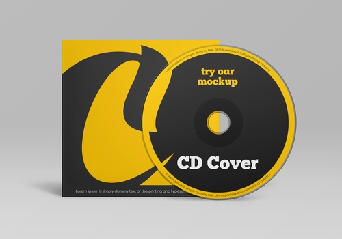 Mockup thiết kế bìa đĩa CD âm nhạc PSD