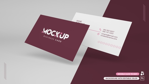 Mockup card visit, danh thiếp, thẻ nhân viên PSD