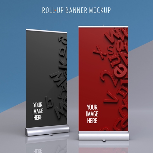 Mockup standee PSD mẫu số 50