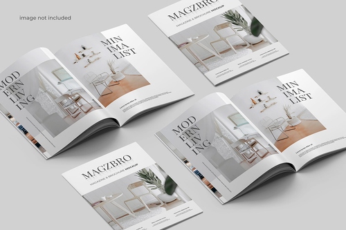 Mockup, phối cảnh catalog PSD khổ a4 mẫu A29