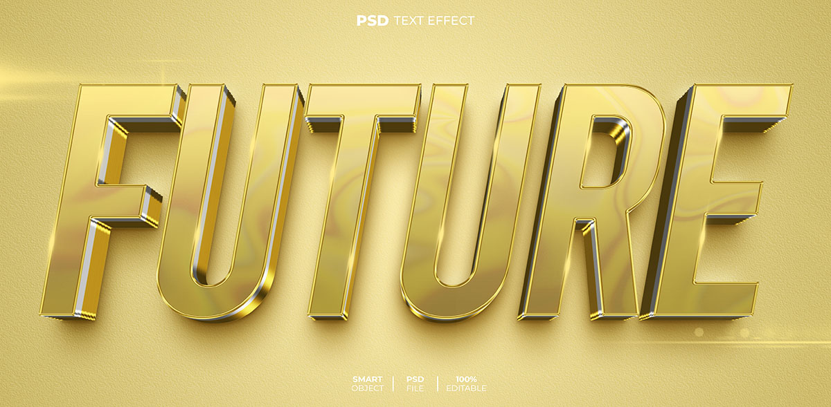 Hiệu ứng text gold file PSD mẫu HU323