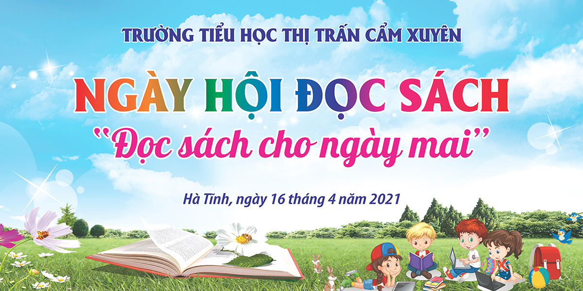 Backdrop Phông ngày hội đọc sách - File Corel