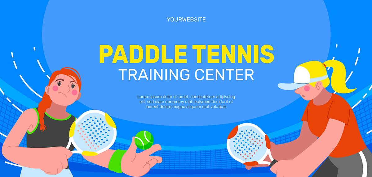 Banner giải đấu tennis file vector mẫu HV29