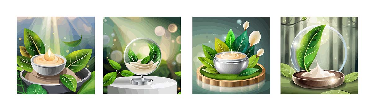 Banner đồ uống từ trà xanh file vector mẫu số 503