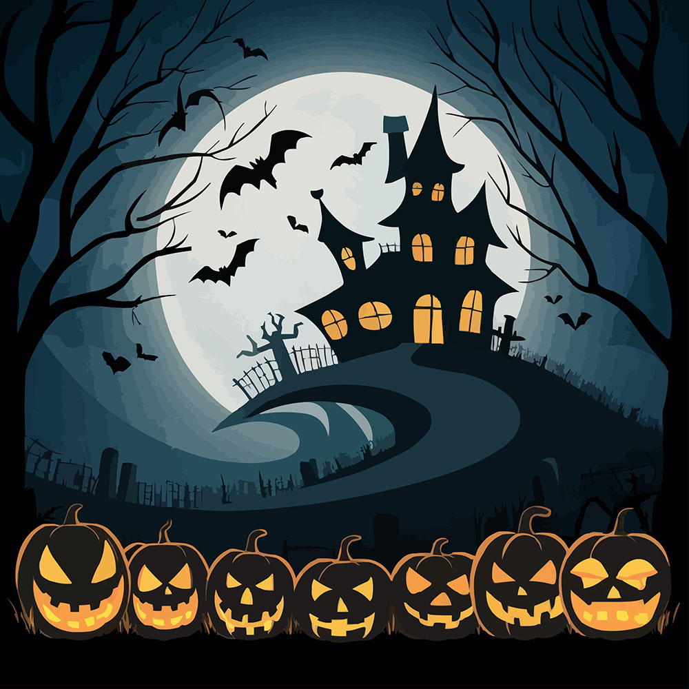 Background lễ halloween kinh dị file EPS và AI mẫu MB39