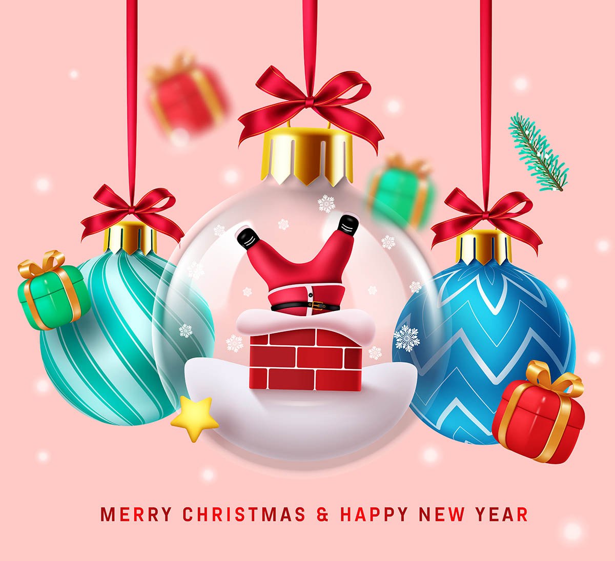 Hình minh họa quả bóng trang trí noel file vector mẫu số 516