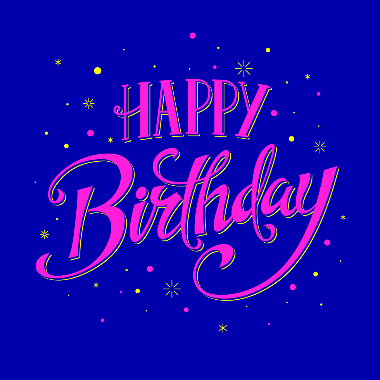 Bộ chữ typo happy birthday mềm mại cách điệu file EPS và AI mẫu K54