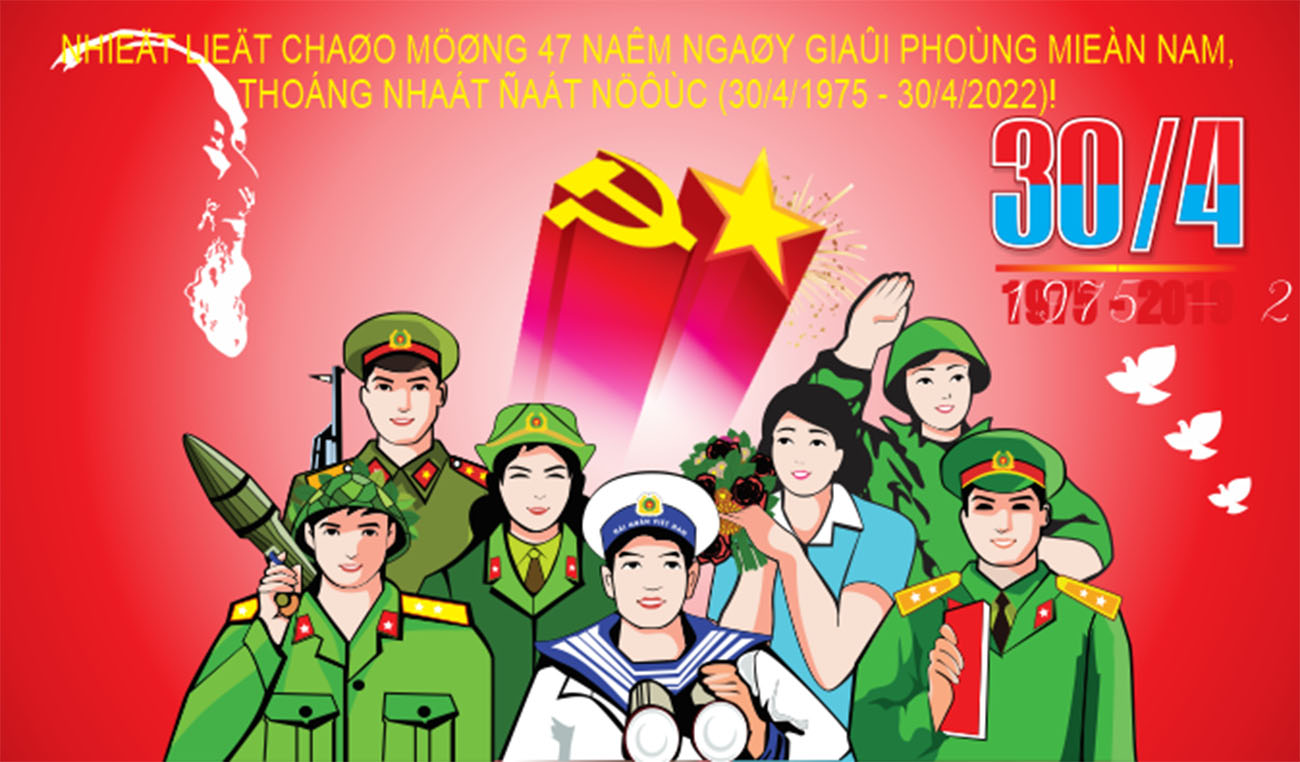 Pano ngày lễ 30/4 và 1/5 file CDR mẫu K41