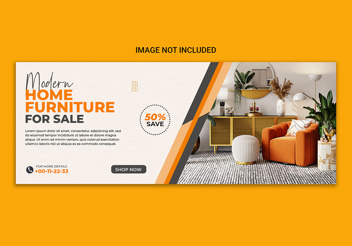 Banner thiết kế nội thất ghế phòng khách file PSD mẫu NT477