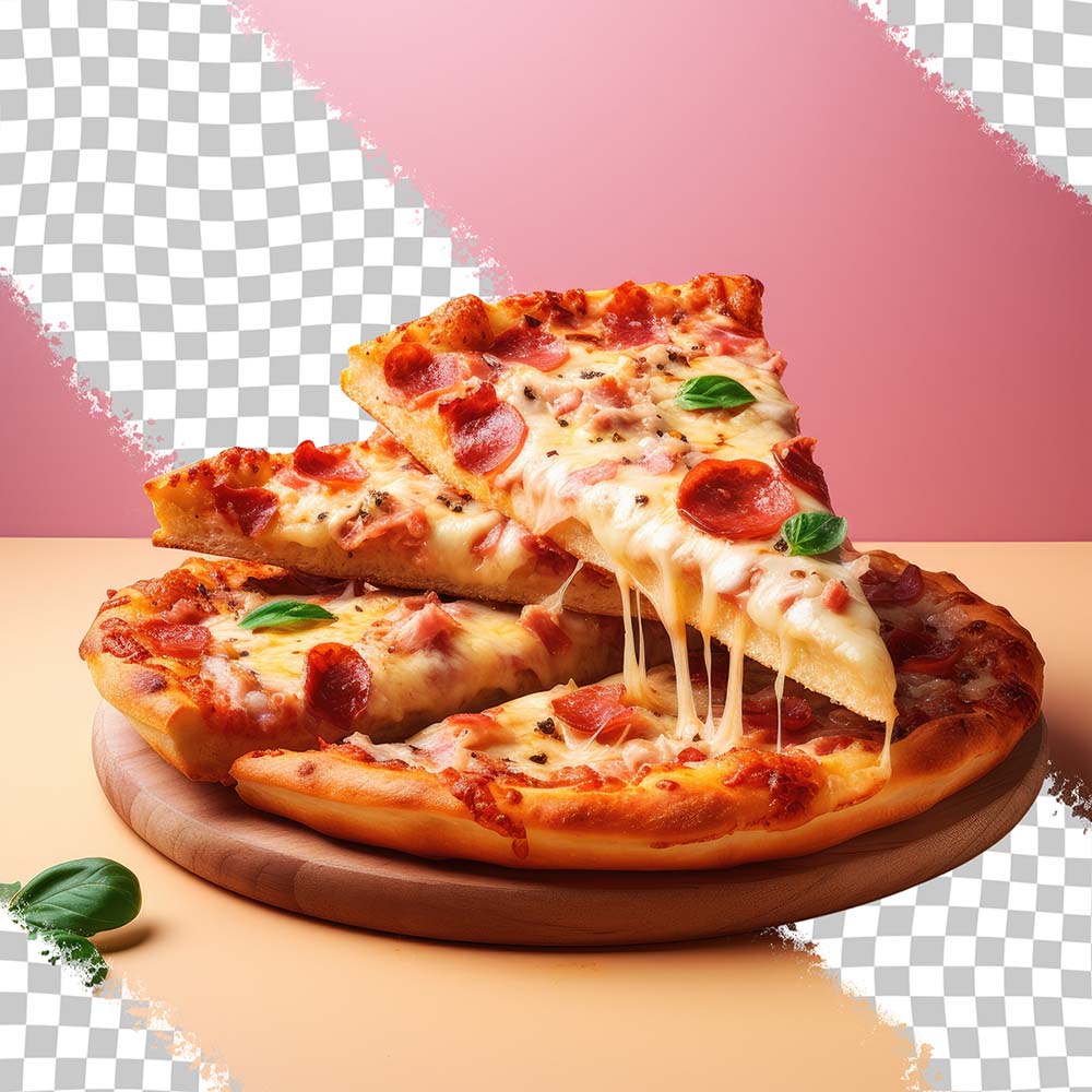 Hình minh họa Pizza phô mai tan chảy P68 file PSD