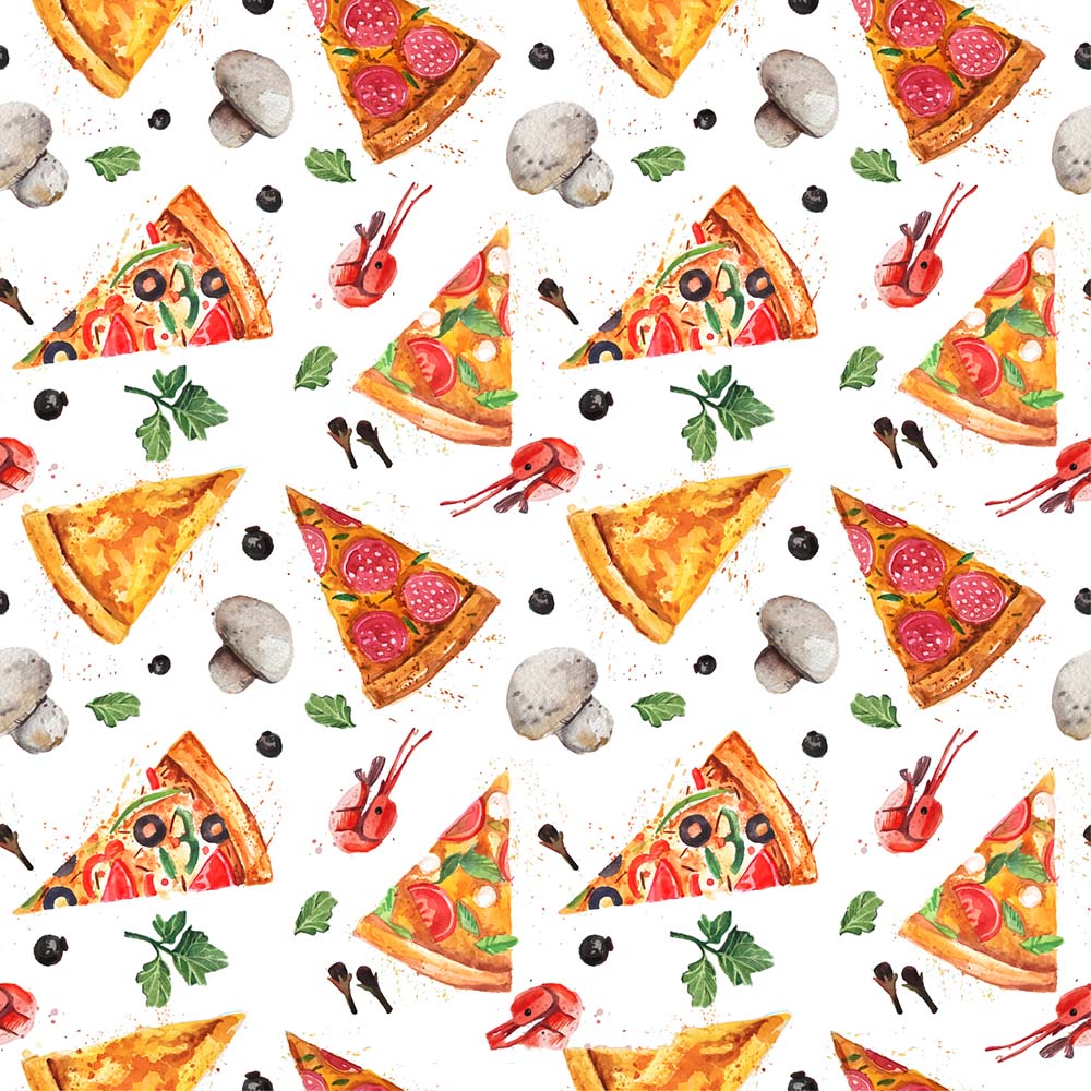 Hình minh họa bánh pizza file EPS và AI mẫu P98