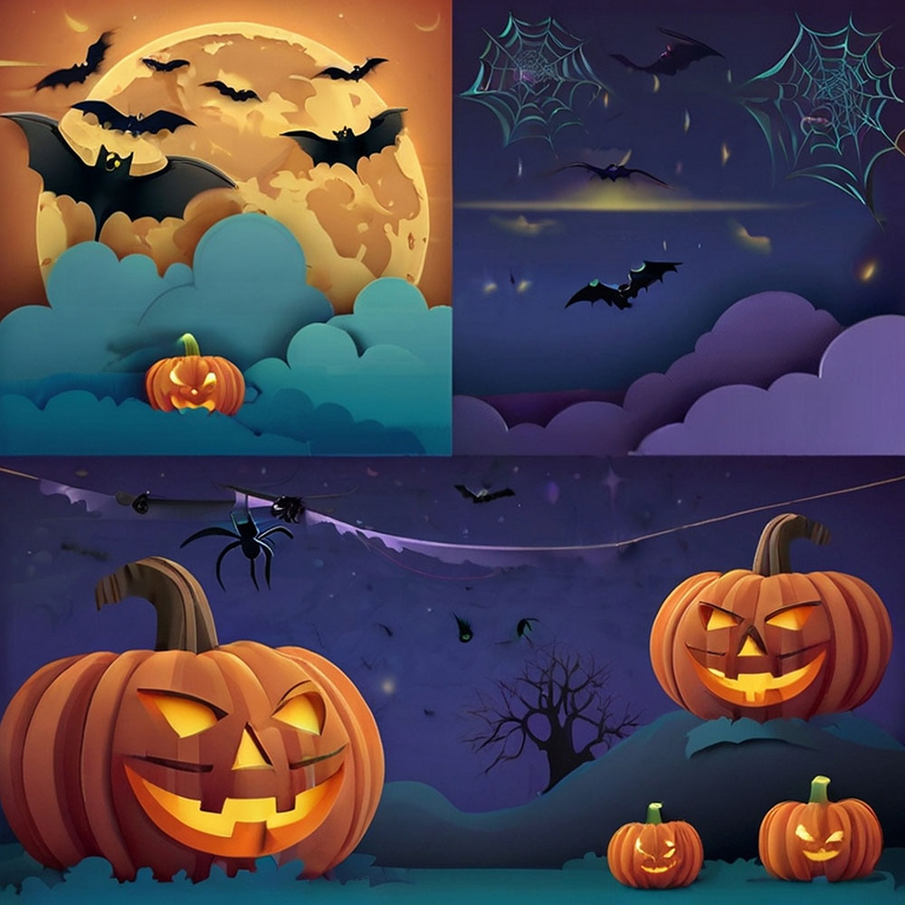 Poster lễ hội halloween file PSD mẫu MB209