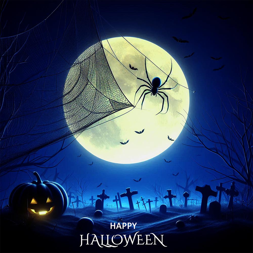 Banner nghĩa địa kinh dị halloween file PSD - mẫu số 177