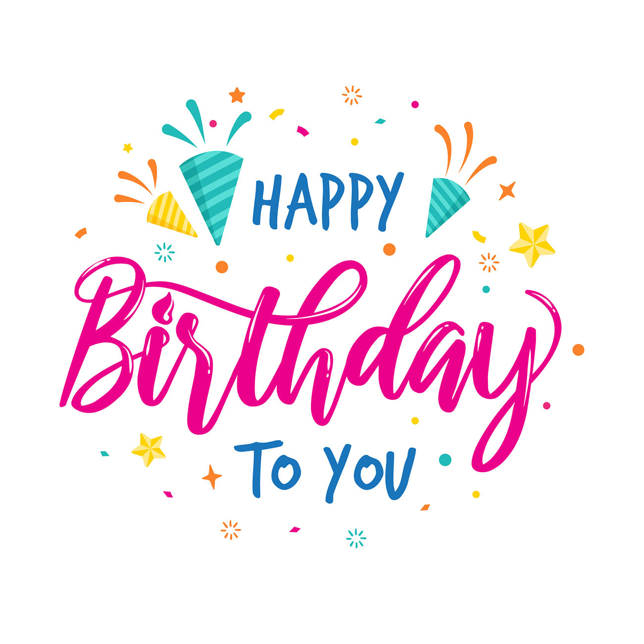 Bộ chữ typo happy birthday mềm mại file EPS và AI mẫu K79