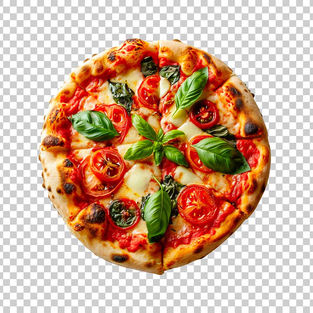 Hình minh họa bánh pizza phô mai file PSD - mẫu số 404