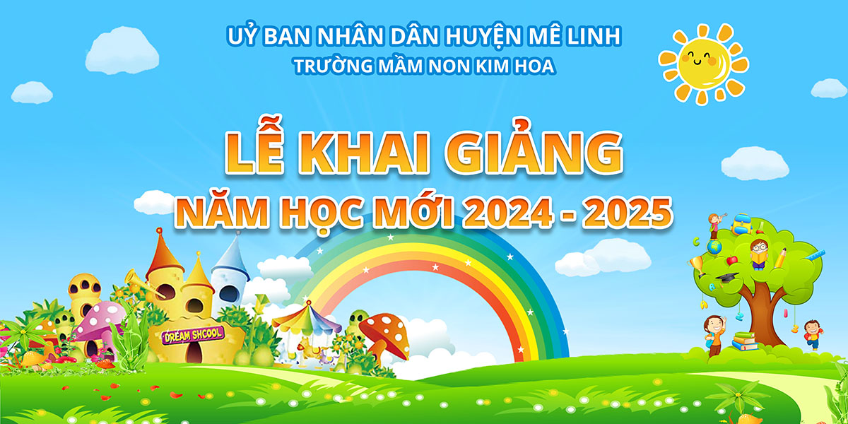 Backdrop lễ khai giảng năm học mới file PSD - mẫu số 470